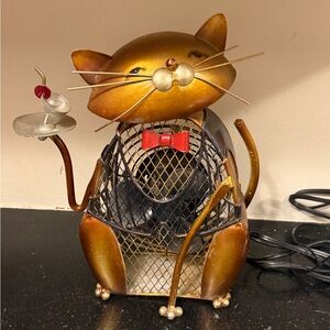 Deco Breeze Martini Waiter Cat Desktop Fan